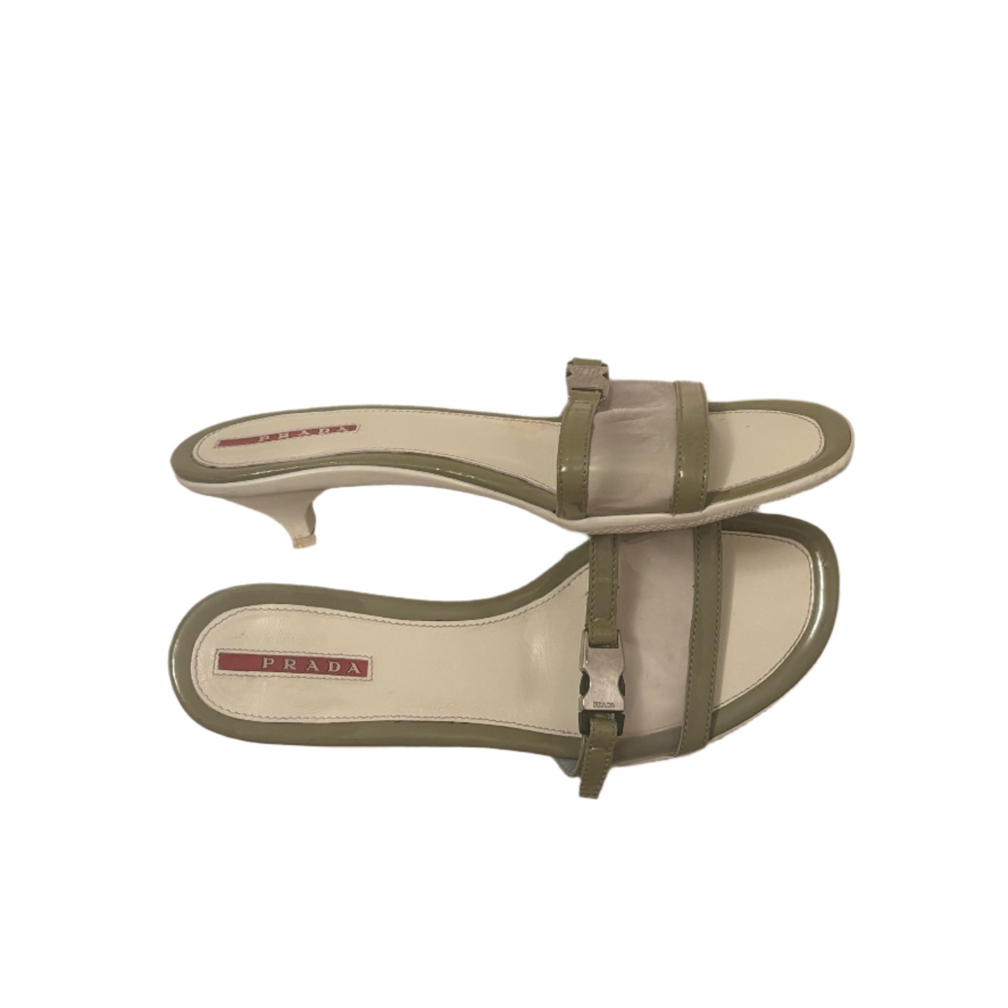 Prada Buckle Kitten Heels
