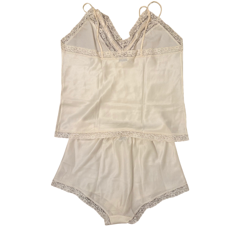 Dior Lace Trim Satin Cami Top and Shorts Lingerie Set