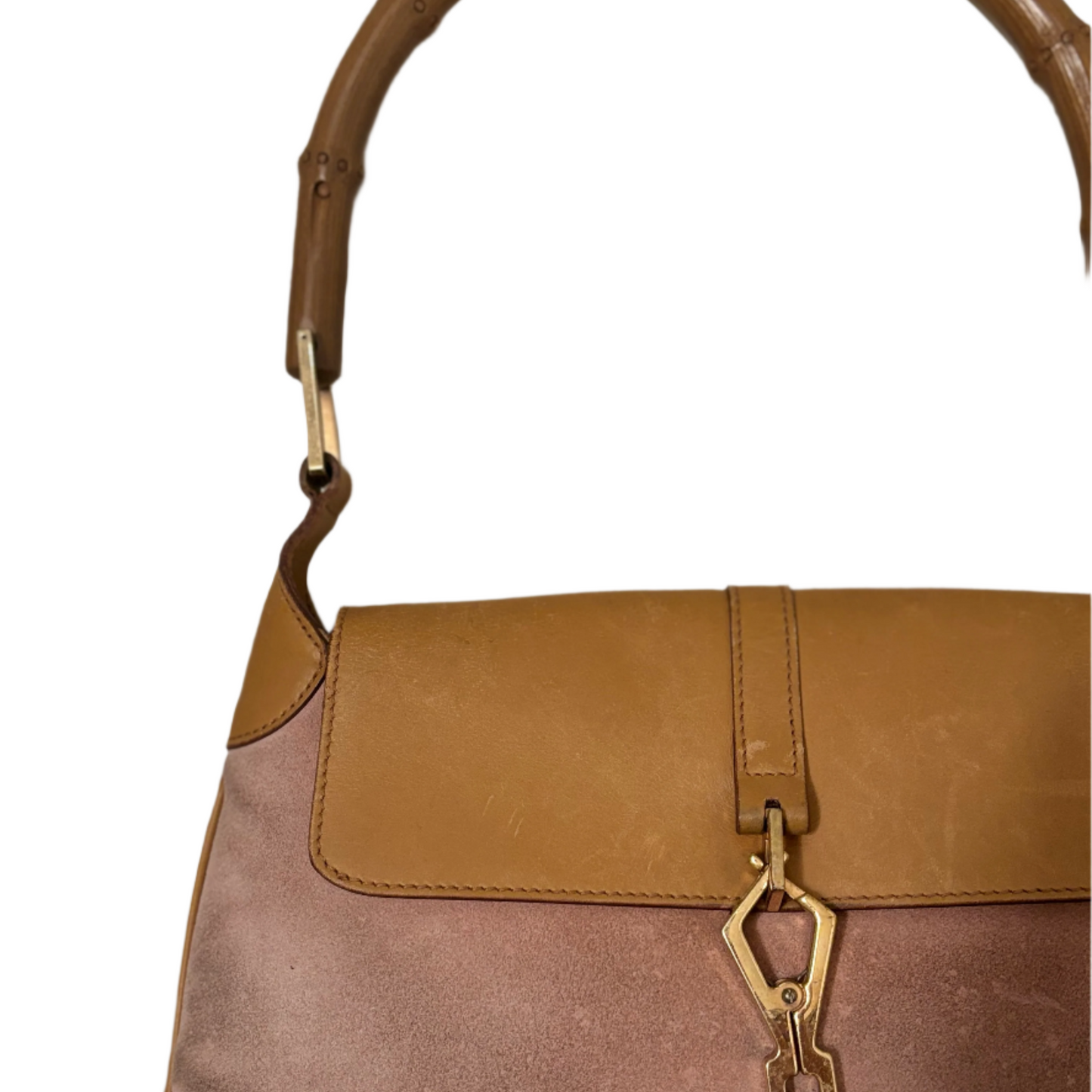 Gucci Bamboo Pink Suede Jackie Bag