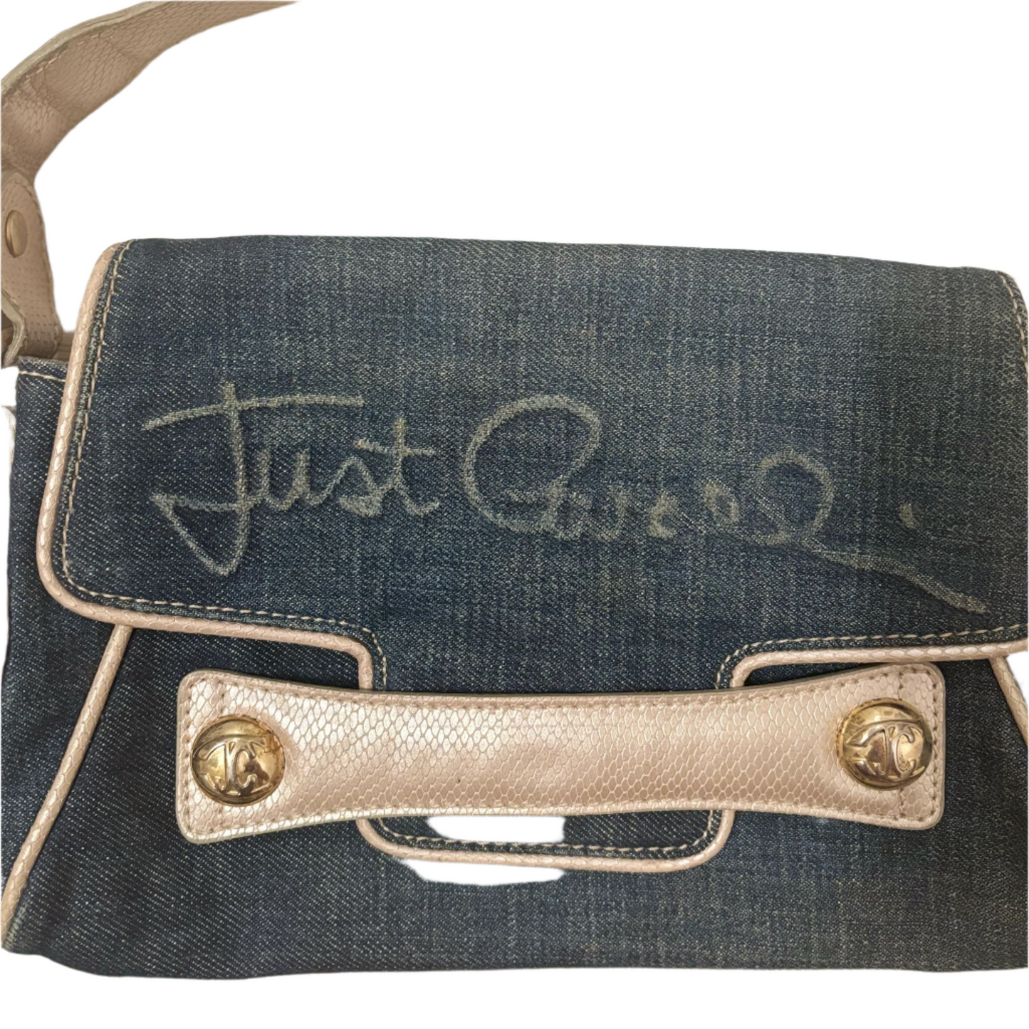 Just Cavalli Denim Shoulder Bag