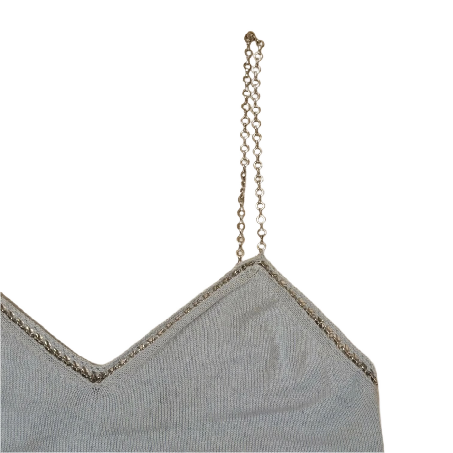 Moschino Chain Detail Blue Tank Top