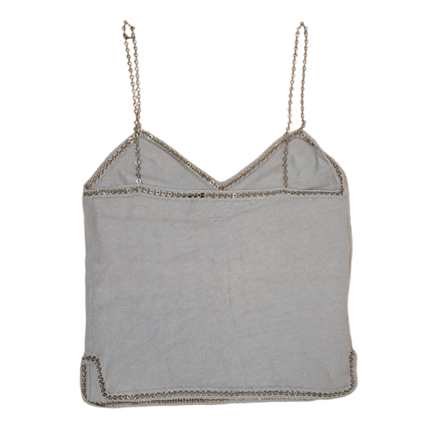 Moschino Chain Detail Blue Tank Top