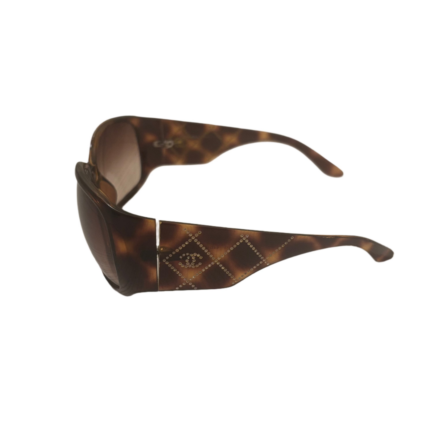 Chanel Rhinestone Tortoise Shell Sunglasses