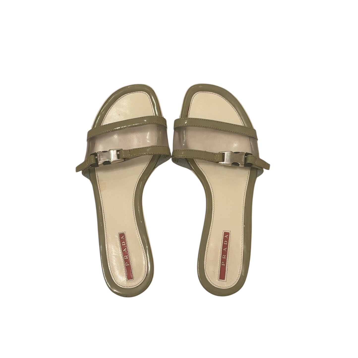 Prada Buckle Kitten Heels