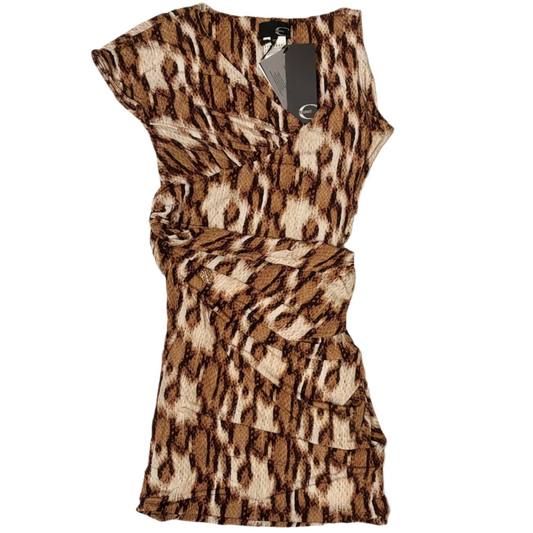 Cavalli Snake Print Ruched Bodycon Mini Dress