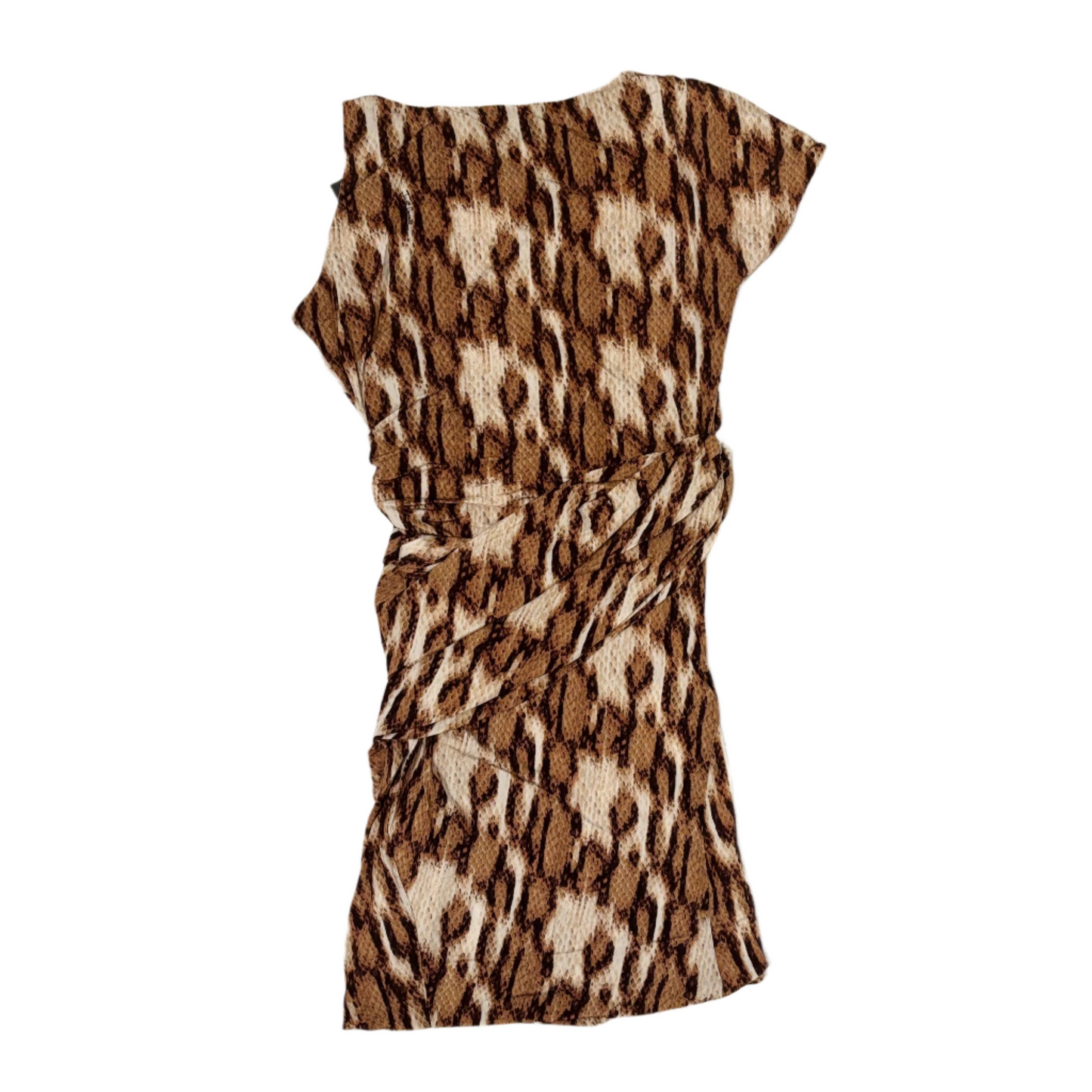 Cavalli Snake Print Ruched Bodycon Mini Dress