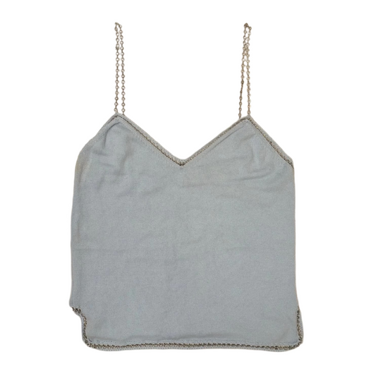 Moschino Chain Detail Blue Tank Top