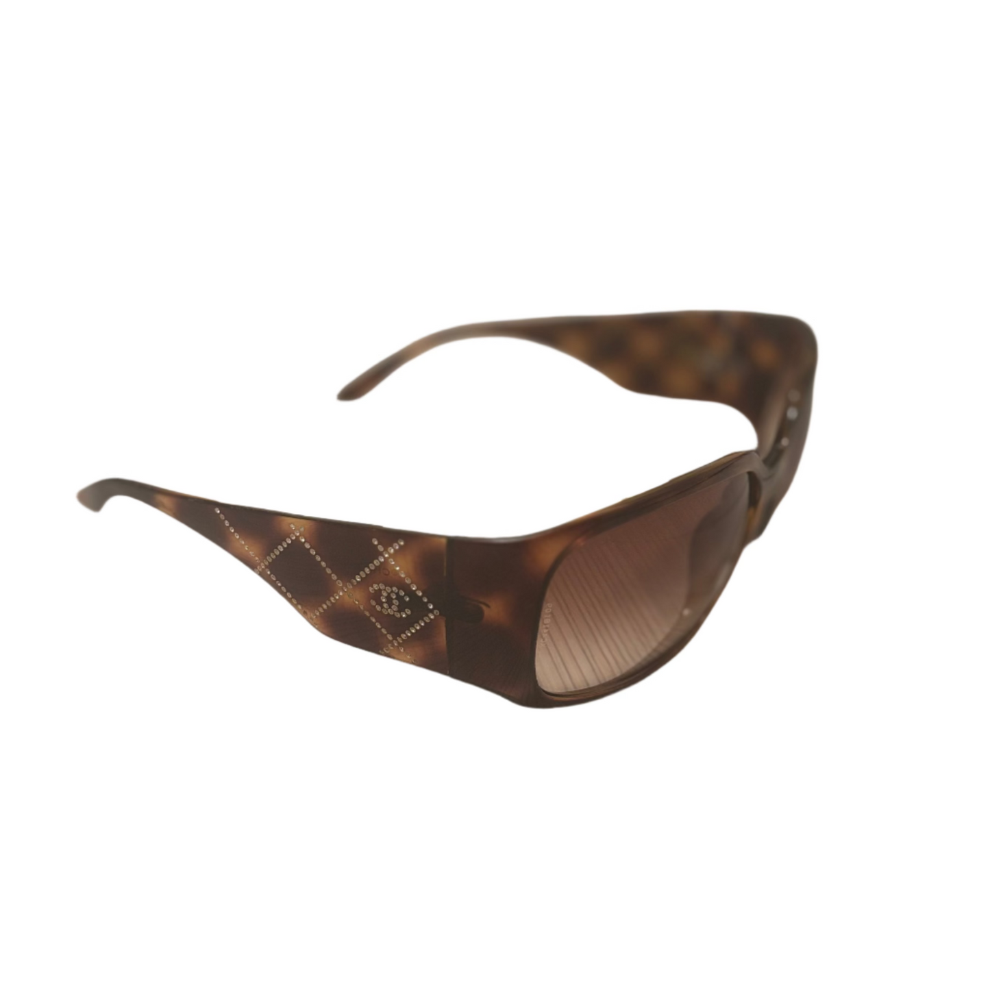 Chanel Rhinestone Tortoise Shell Sunglasses